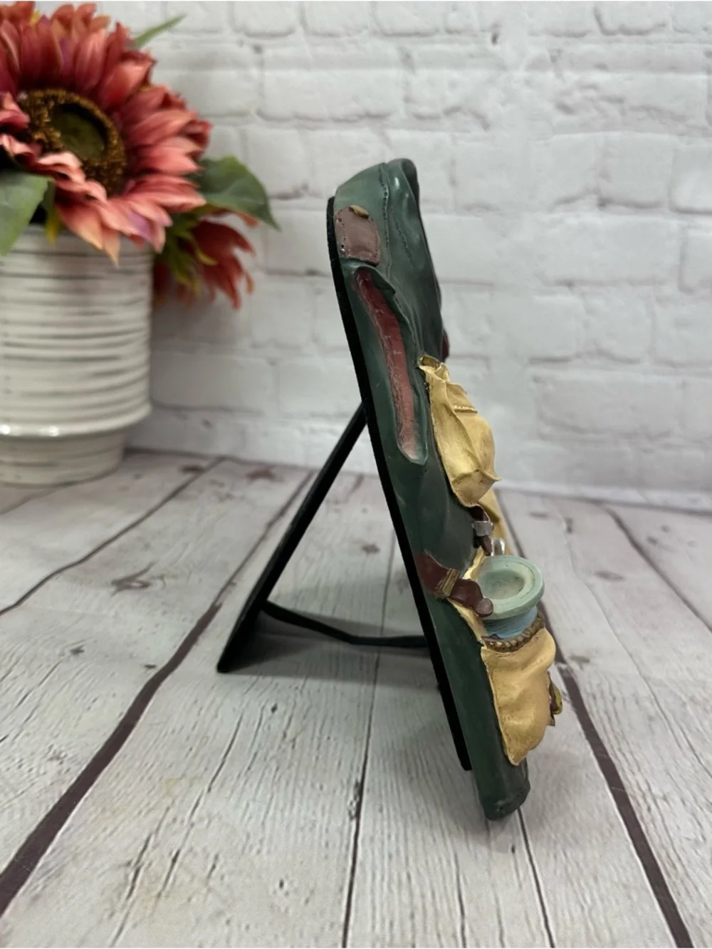 Vtg 97 dezine Fishing Life Decorative Fishing Vest Picture Frame rustic cabin